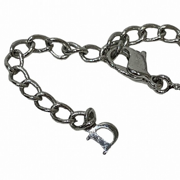 CHRISTIAN DIOR Dior Trotter Flower Motif Logo Brand Accessory Necklace Ladies - Picture 9 of 9